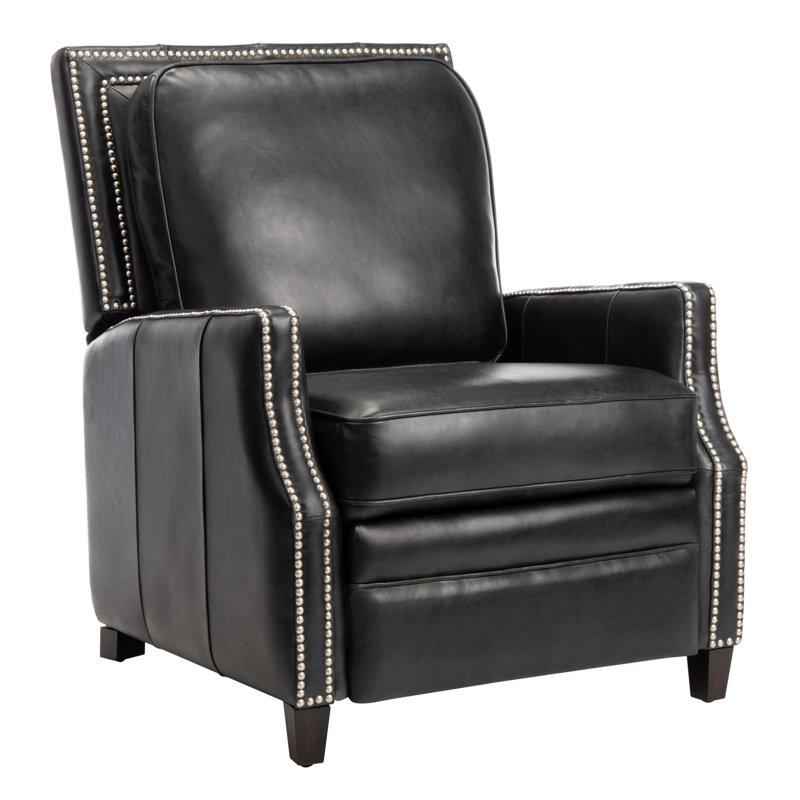 Couture Leather Recliner, Black