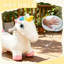 27,2 po x 13,4 po x 20,9 po Jouets pour bébé Ride-On avec 27,2 pouces de long avec un jouet en peluche licorne blanche