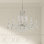 Siena 10 Light 40.5in x 30in Chandelier with Crystal Tusks in Antique Silver with Clear Radiance Crystals