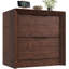 Table de chevet avec station de charge, table de chevet à panneau unique de 23,6 po au design épaissi, table de bout moderne en bois pour la chambre à coucher, le salon, la chambre double-130873384