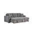 Canapé-lit modulaire réversible en tissu bouclé gris 96 po Seraphina II