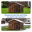 Niche pour chien en bois massif avec cage-1005172905