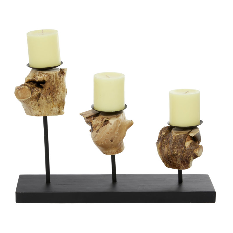Candélabre de table en bois 12 po