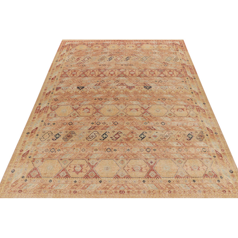 Distressed Homage Wool Floral Area Rug, Rectangle 10' x 14'