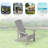 Patio Adirondack Chair Plastic Single Chairs, Lawn and Garden Chair Fire Pit Outdoor Lounge Chair for Backyard Deck-628169874