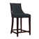Upholstered Counter Stool with Solid Wood Frame