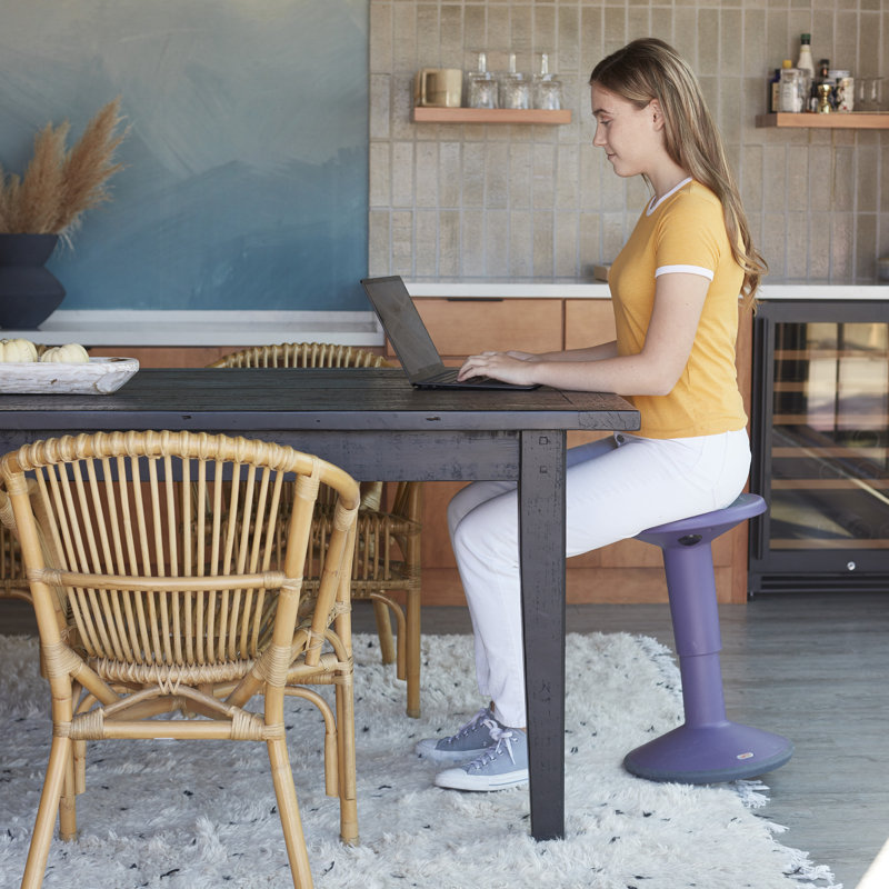 Tabouret ECR4Kids SitWell, hauteur réglable, siège actif, Aubergine