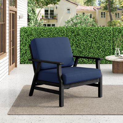 Keegan Solid Teak Wood Outdoor Lounge Chairs With Cushions