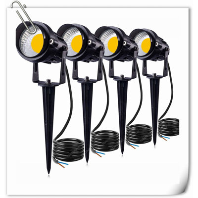 Projecteur à DEL intégré en aluminium noir satiné à basse tension