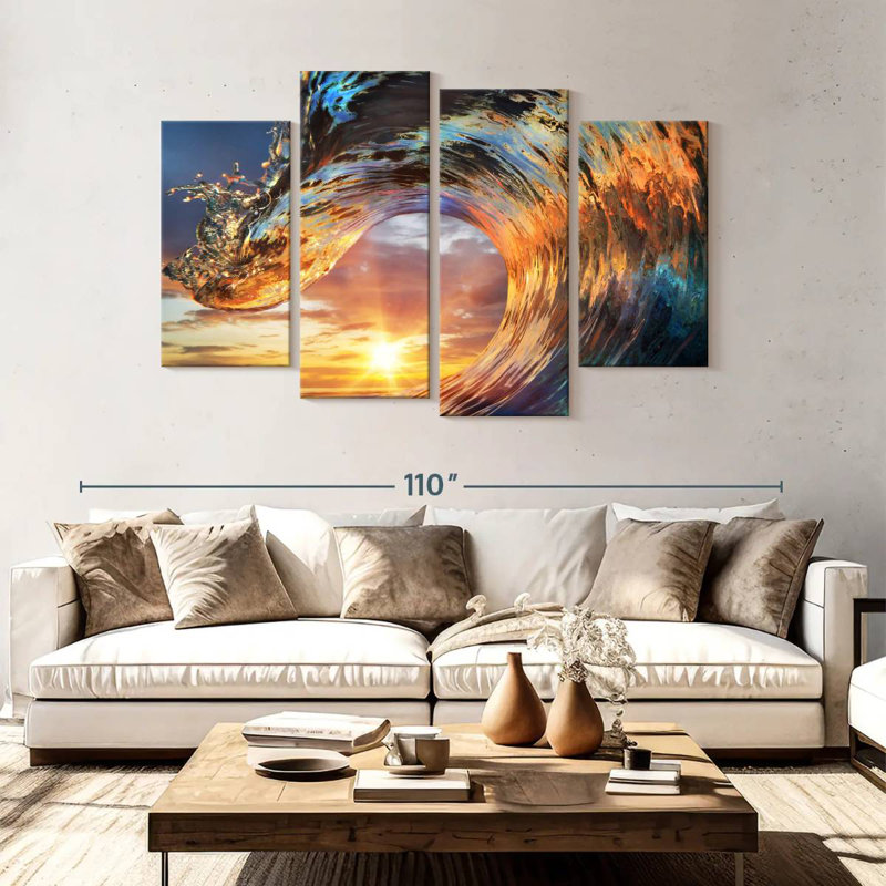 Gillard Curling Ocean Wave, H 54 po x l 84 po