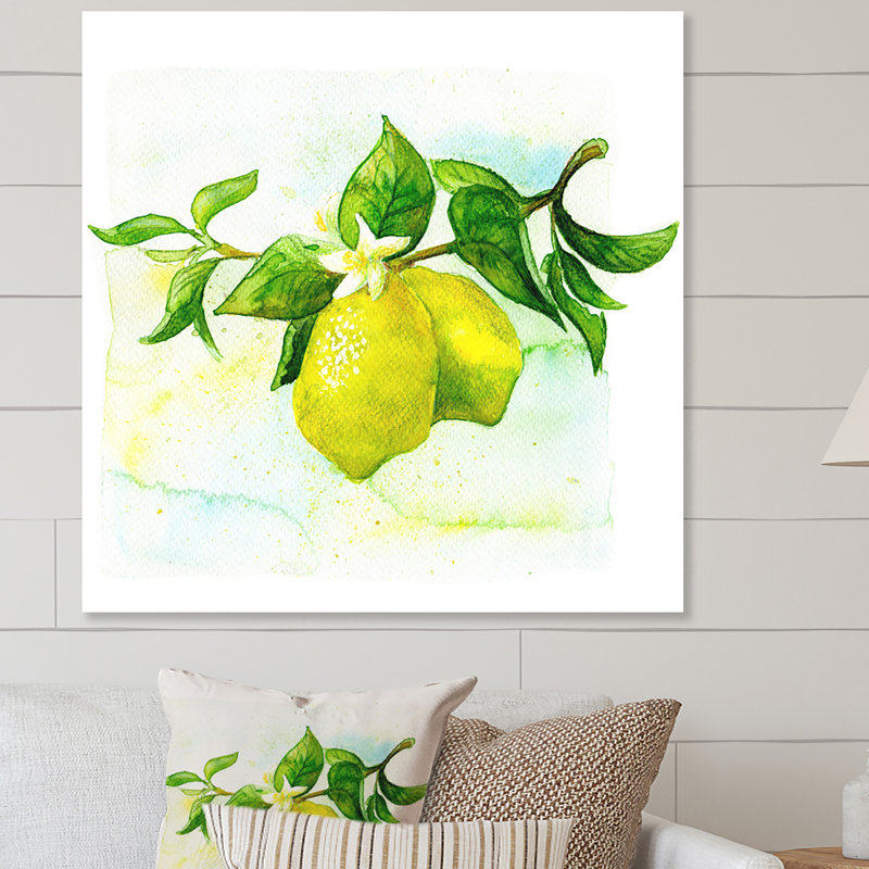Kitchen Kitchen Citrus II - Décoration murale sur toile Farmhouse, H 30 po x l 30 po x P 1 po, Toile tendue