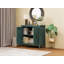 Buffet rétro avec pieds romains sculptés, compartiments de rangement cachés, structure renforcée, base surélevée pour un nettoyage facile