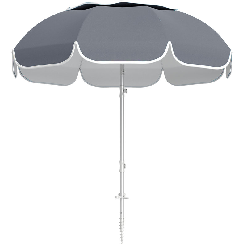 180cm Beach Parasol, Grey
