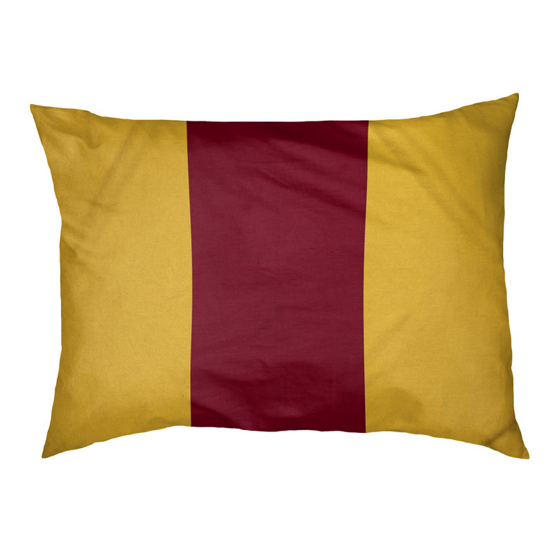 Coussin Detroit, Extra large (50" W x 40" D x 7" H), Yellow/Maroon/Yellow