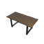 Solid Wood Top Metal Base Dining Table