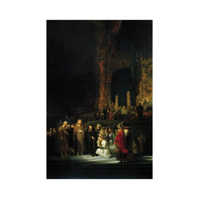 The Woman Taken In Adultery, 1644 by Rembrandt Van Rijn - Wrapped Canvas Gallery-Wrapped Canvas Giclée