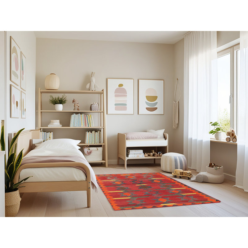 Tapis rouge à motif sud-ouest, Rectangle 3 pi x 5 pi