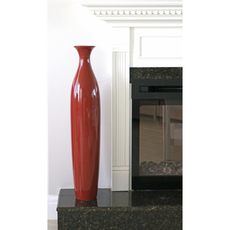 Vase de plancher Ascot, Vert sauge, H 24 po x l 4,5 po x P 4,5 po