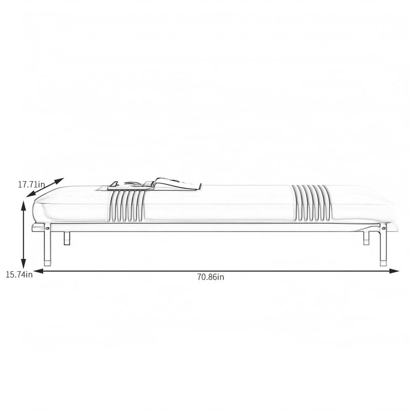 Banc rembourré en cuir Kisty Match, H 15,74 po x l 70,86 po x P 17,71 po