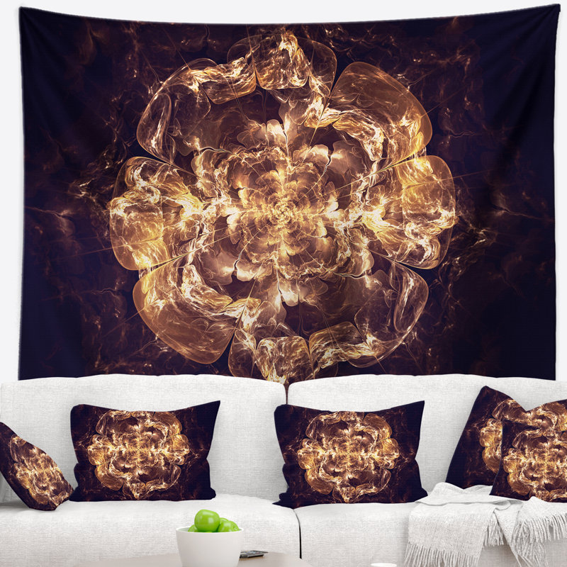 Tapisserie florale fractale florale, H 78 po x l 92 po