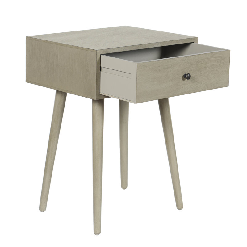 Myleisha Collection Side Table with One Drawer, Gray