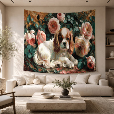 Tapisserie murale «Dogs Cavalier King Charles Spaniel»