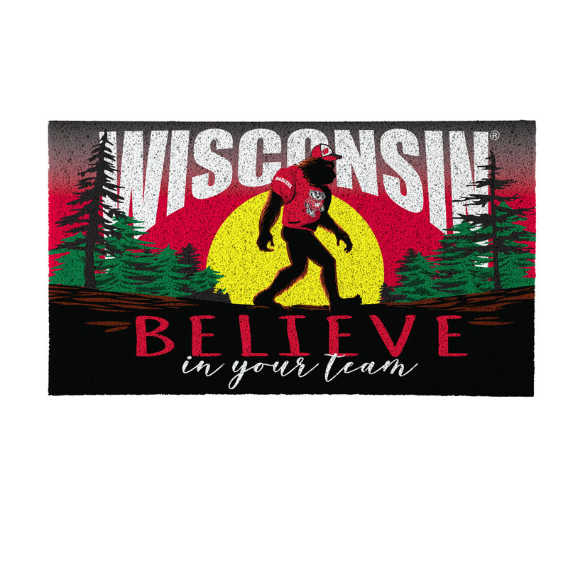 Paillasson en PVC 28 po x 16 po University of Wisconsin-Madison Bigfoot