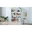 Grande armoire rectangulaire en bois avec porte à volets de 70,9 po de hauteur