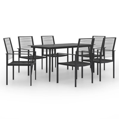 Evalean 6 - Person Patio Dining Set with Rectangular Table