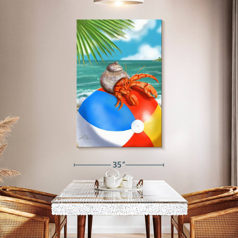 Brampt Beach Friends Hermit Crab, 51" H x 34" W