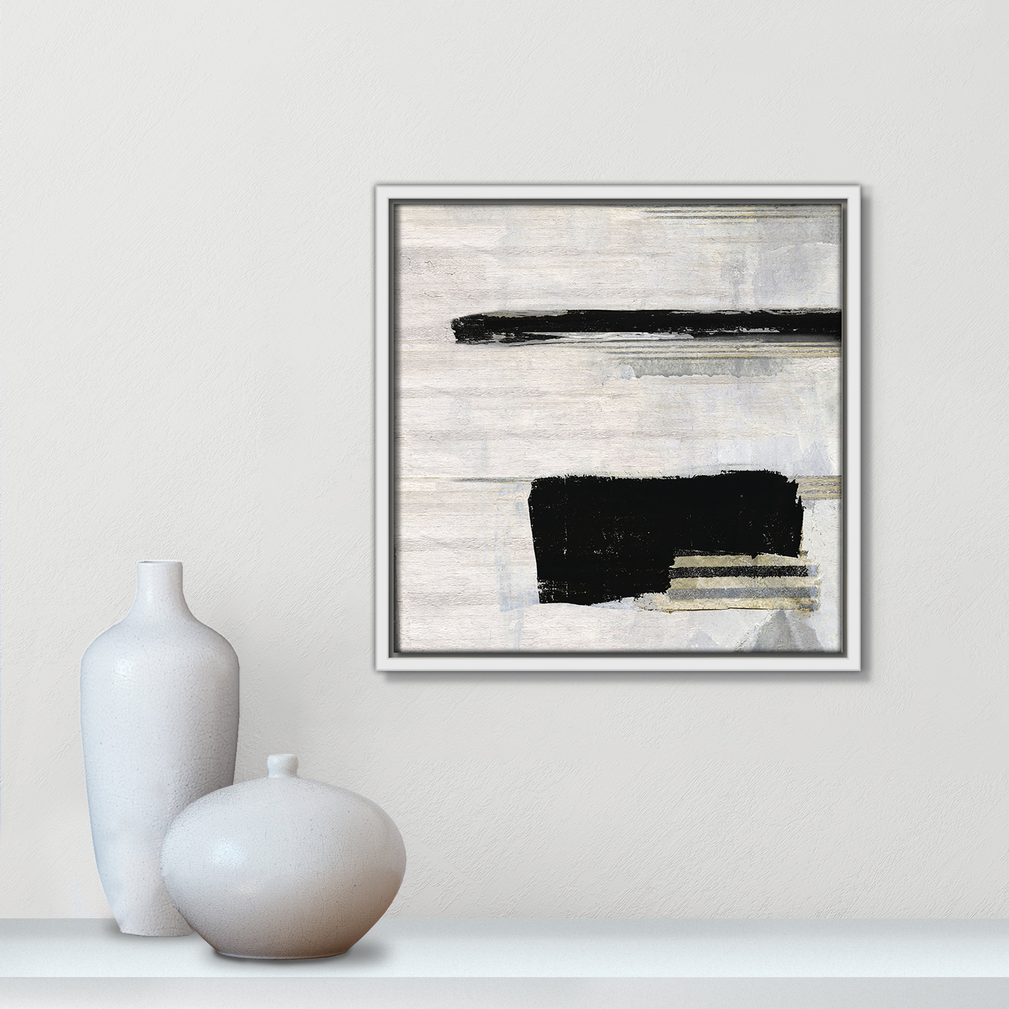 La Bande II Print by Sally Swatland, 13.5" H x 13.5" W, White