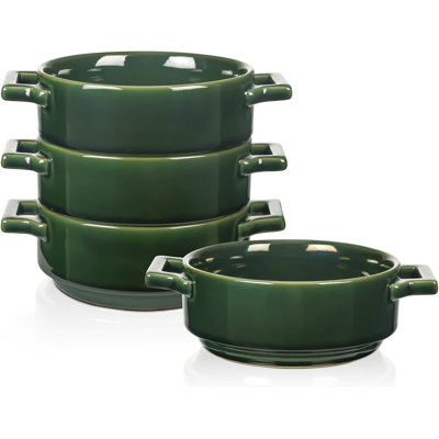 Ceramic Soup Bowls With Handles, 24 Oz Porcelain Soup Crocks For French Onion Soup, Cereal, Beef Stew, Chill, Pasta, Pot Pies, Microwave And Oven Safe -  Orren Ellis, 670D595D0C5C4714ABAE4796EF081883