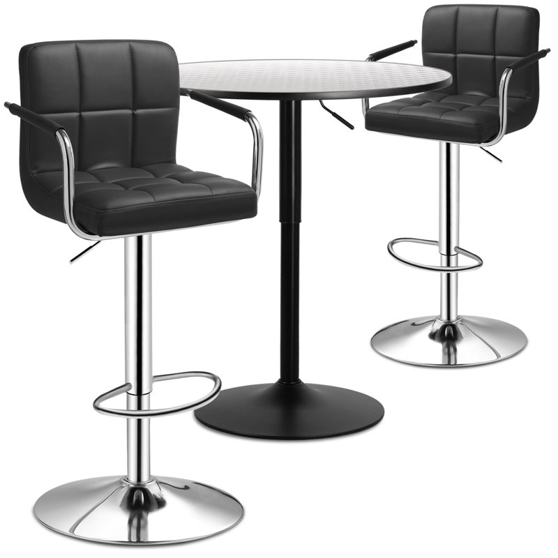 Ensemble de salle à manger Westmoor, Noir, Argent, L 23,5 po x l 23,5 po