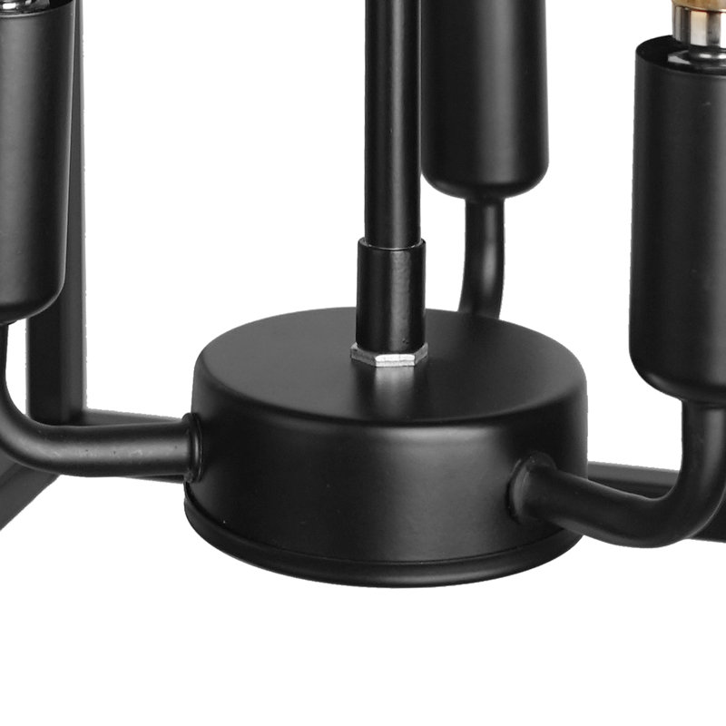 Luminaire suspendu industriel Doersten Lantern Chandelier Black