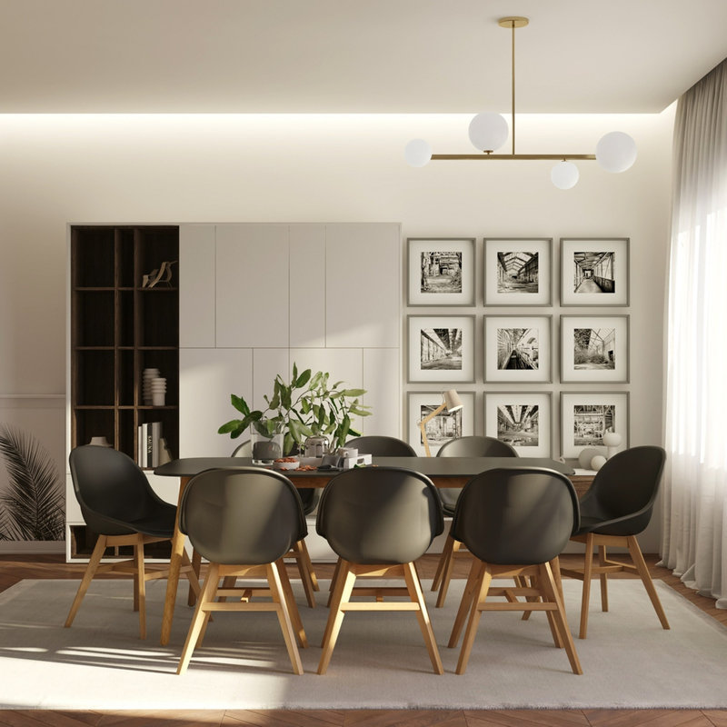 Ensemble de salle à manger rectangulaire pour 8 personnes 75 po Midtown Eucalyptus, Noir