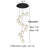 12-Light Modern Led Crystal Chandelier Black-1831539628