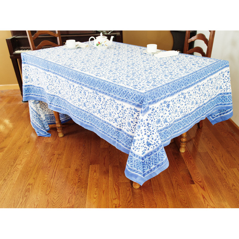 Mariana  Floral 100% Cotton Tablecloth, 108" L x 90" W