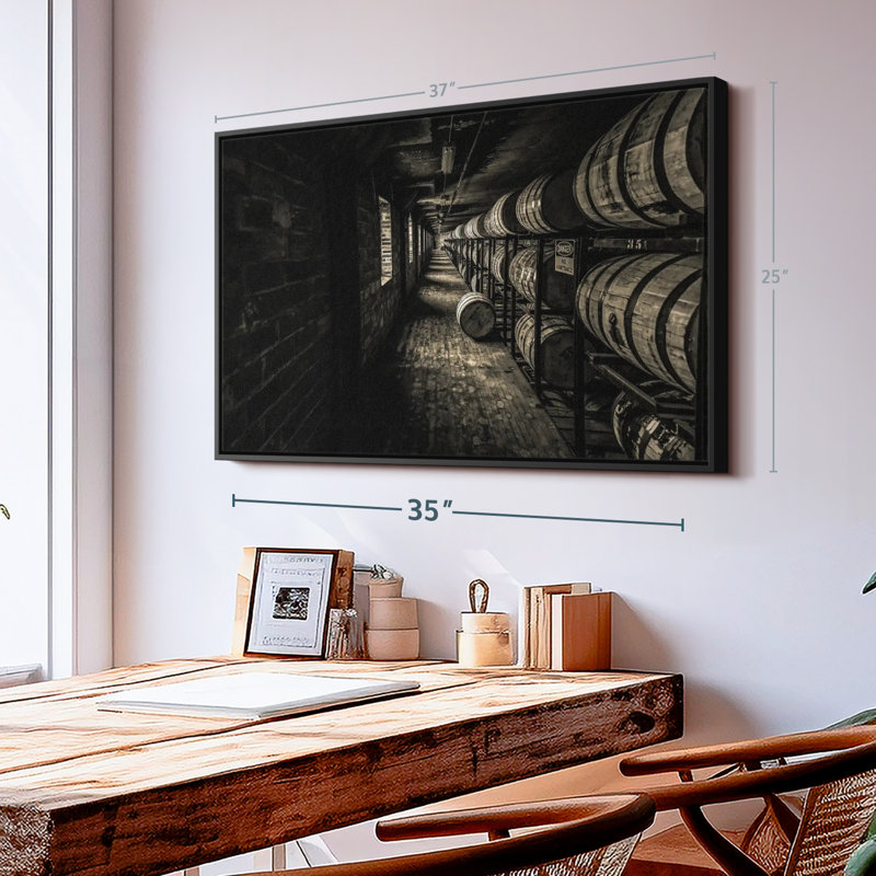 " Whiskey Cellar ", 37" H x 25" W