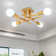 Doraelia 4-Light 18.11'' Dimmable Sputnik Modern Linear Chandelier Semi Flush Mount Ceiling Fixture