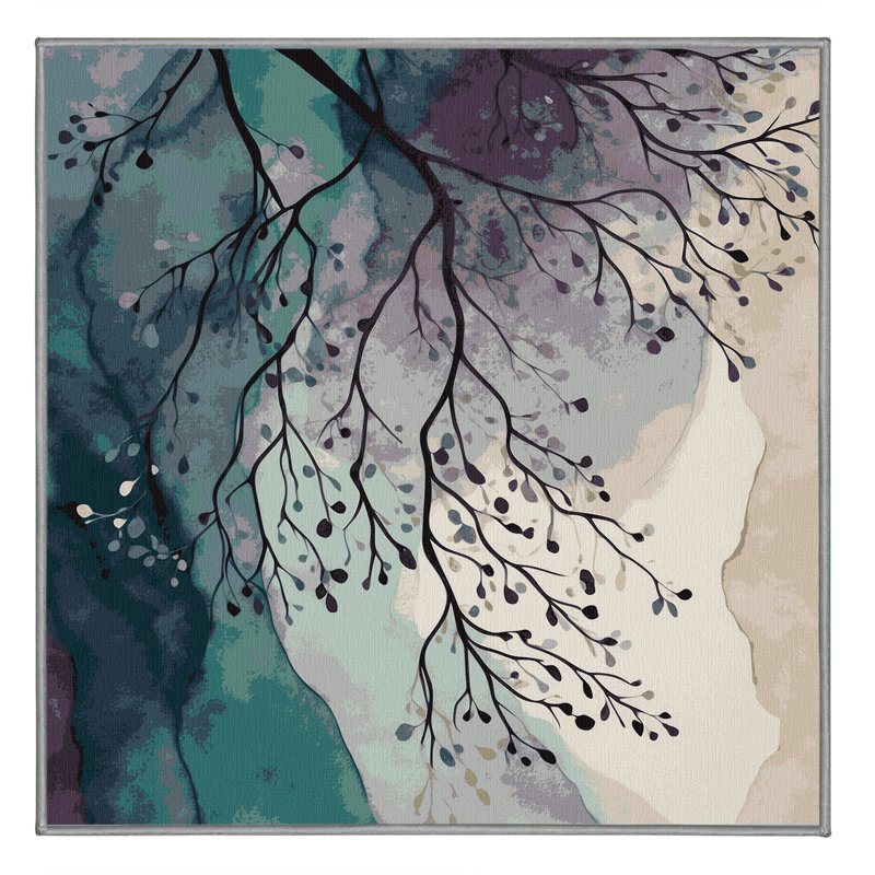 Azure Tangle Rug, Square 5'