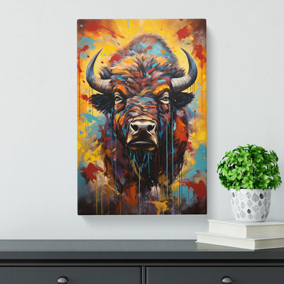 Buffalo Hard Edge - Wrapped Canvas
