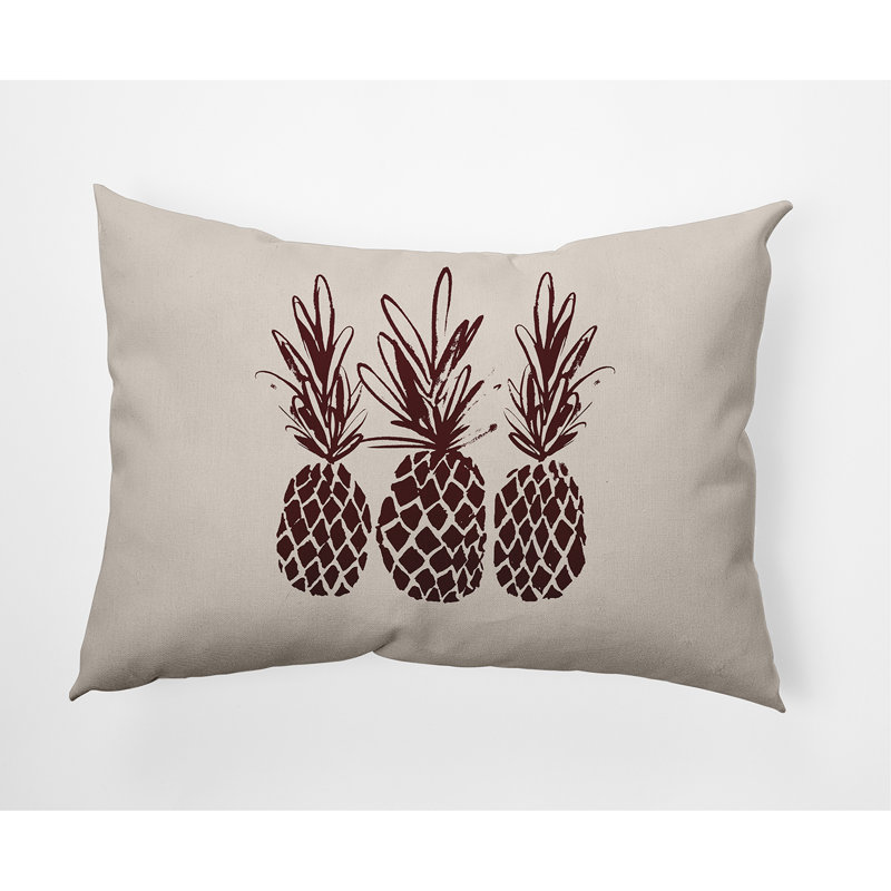 Reversible Throw Pillow, Pomegranate