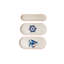 Ensemble de petit-déjeuner en céramique 14 pièces, blanc / bleu / rouge | Comprend 6 assiettes rondes (7,5 po), 2 plateaux de présentation ovales (9,25 x 3,9 po), 2 ovales olive (9 x 2,4 po), 4 porte-confitures (4,5 x 4,5 po) | Conception élégante pour un repas élégant