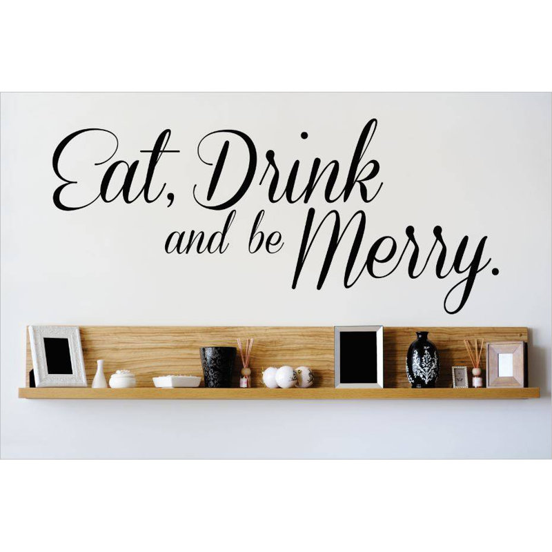 Wall Decal, Black, 8" H x 20" W x 0.16" D