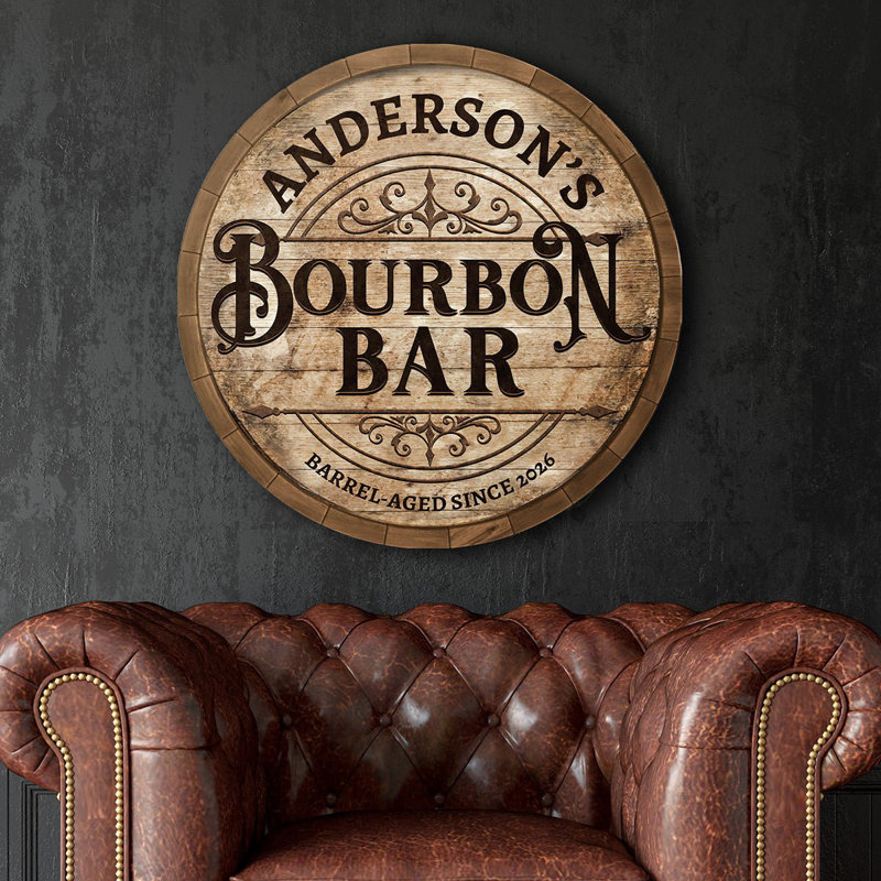 Plaque de bar Bourbon personnalisée, Oui