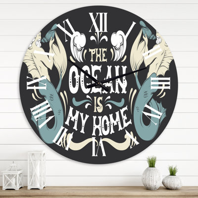 Horloge murale moderne The Ocean Is My Home
