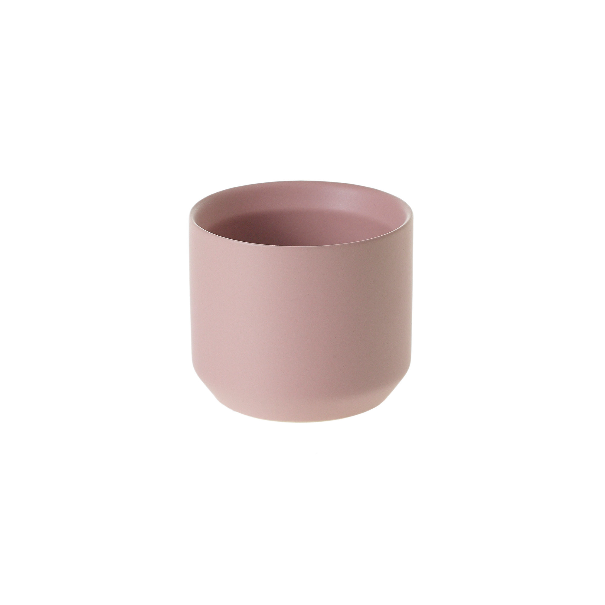 Parsons Handmade Ceramic Pot Planter, Pink, 6.75" H x 7" W x 7" D