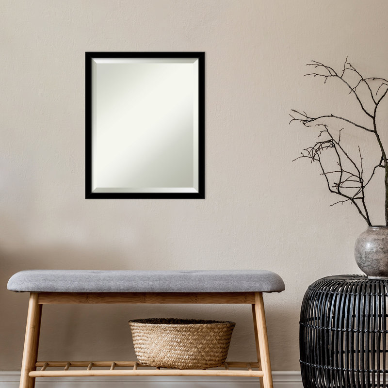 Miroir d'appoint mural Overmere, Noir, 21,5 po x 17,5 po