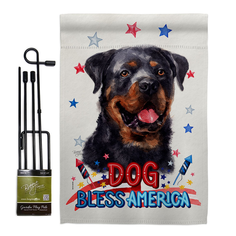 Double Sided 18.5 in. H x 13 in. W Polyester Animal Garden flag