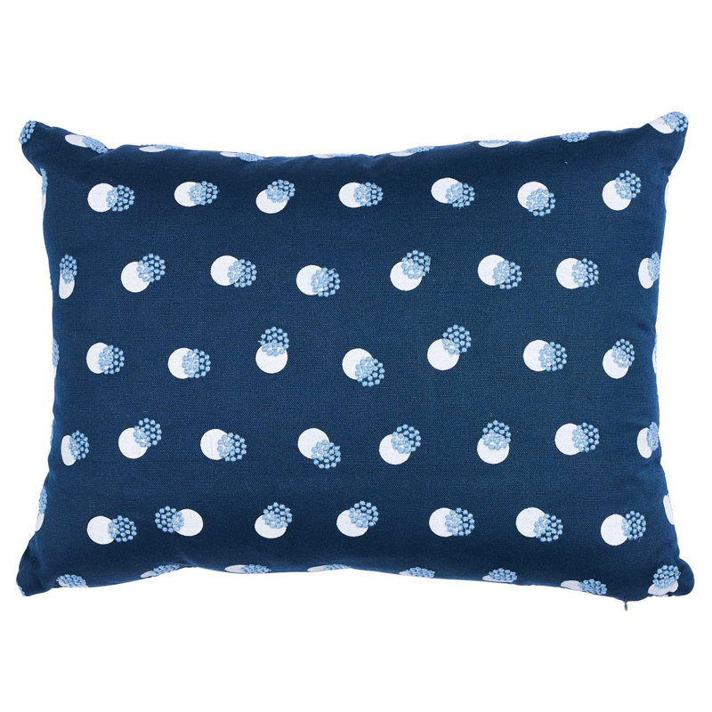 Taylor Embroidery Pillow, 12'' x 16'', Navy Blue
